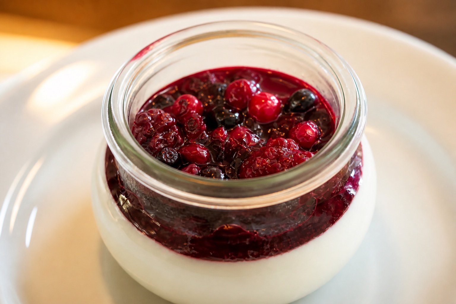 Panna cotta ai frutti di bosco