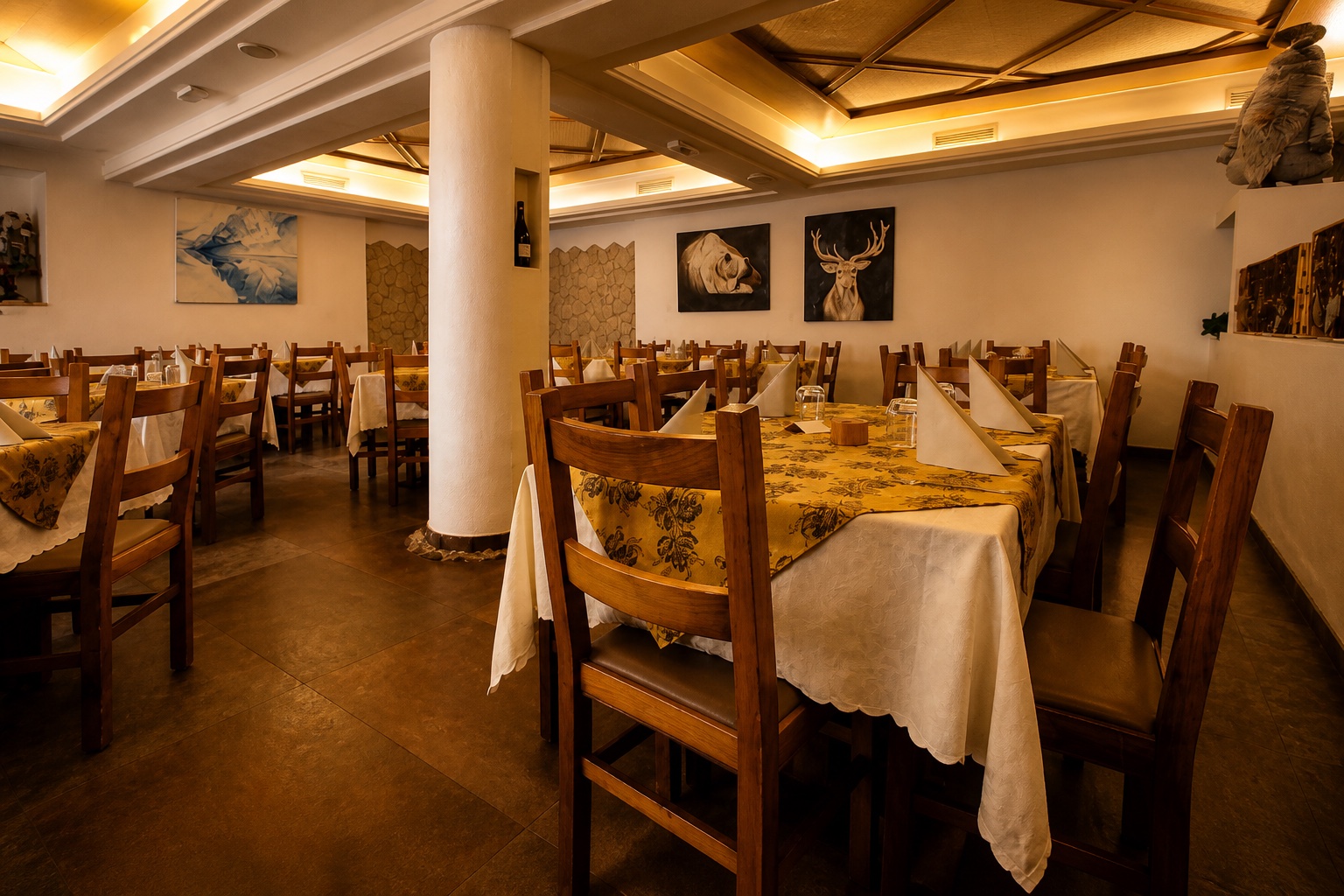 Sala del ristorante L’avez
